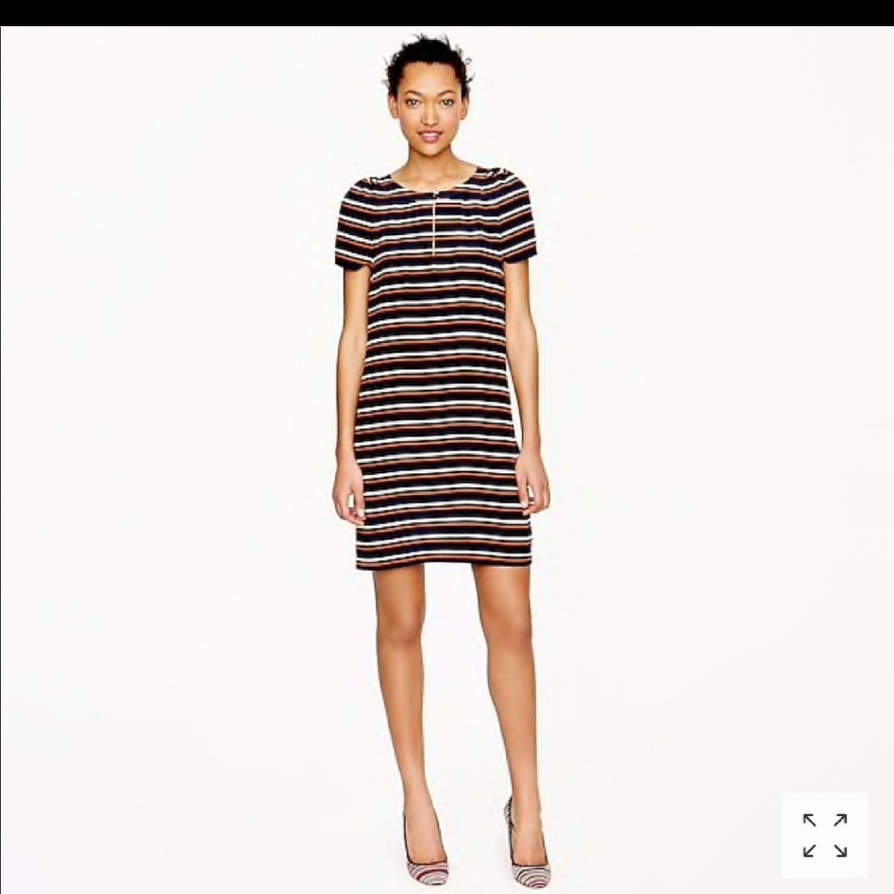 J. Crew striped Silk Tunic Dress